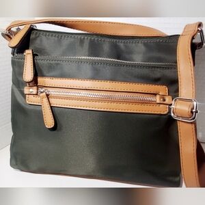 Stylish Green and Tan Womans Bag
